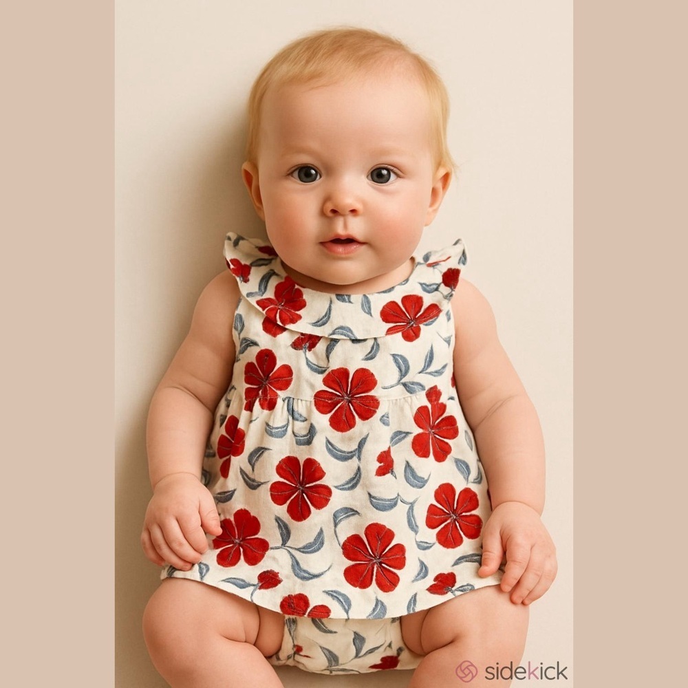 Carters Floral Print Sleeveless Top Matching Bloomers Set Infant Girls 3 Mo NWT